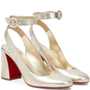 Christian Louboutin Metallic Silver Heels